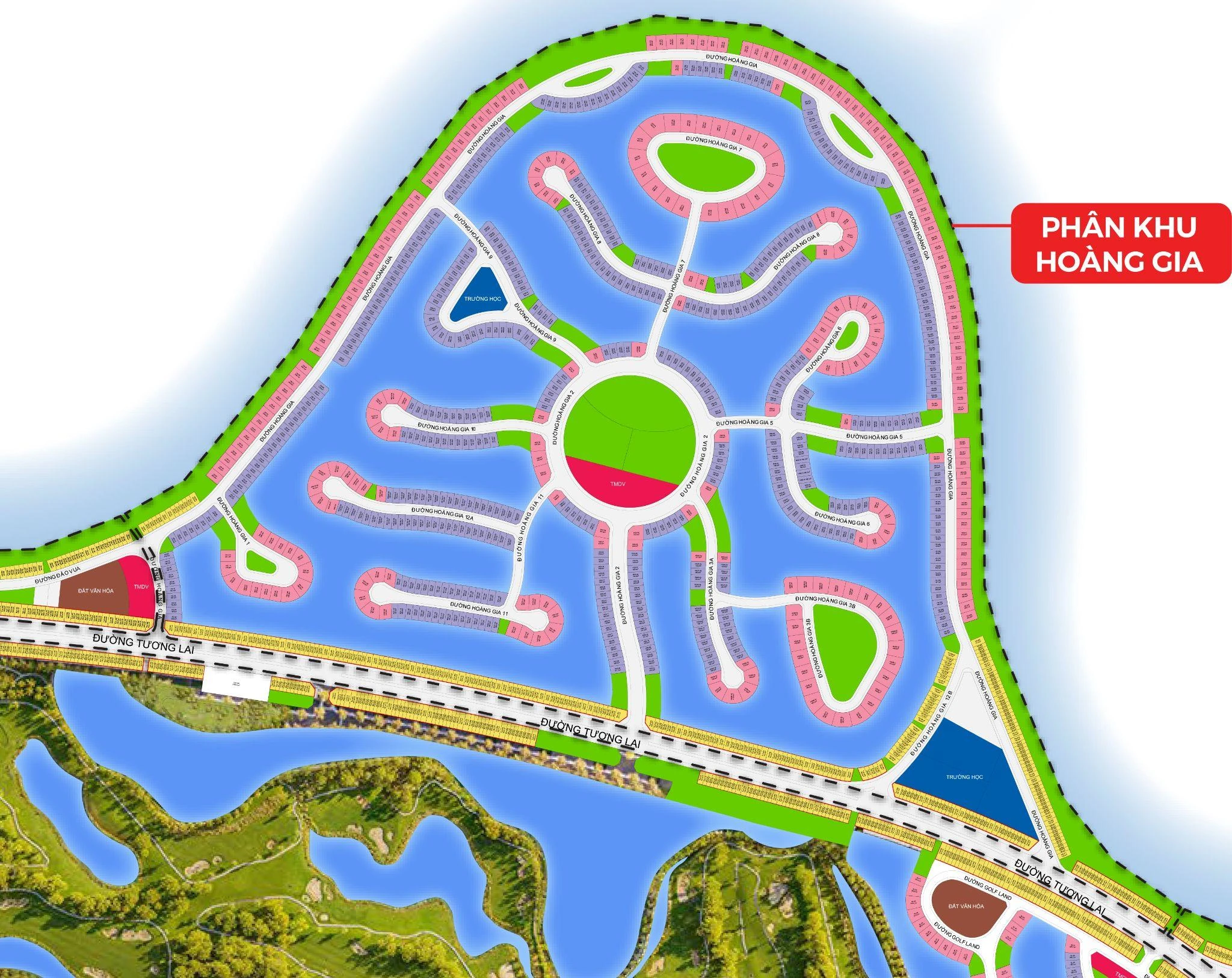 Mặt bằng phân khu đảo vua